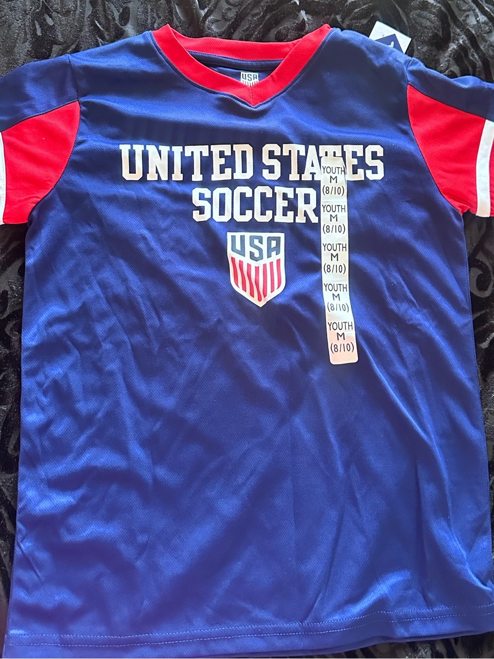 United States Soccer Youth Blue & Red Short Sleeve Tee